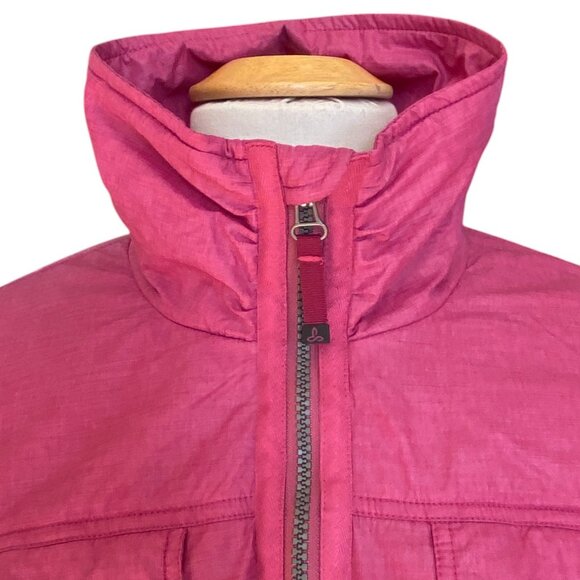 Prana Chantal Nylon Jacket Plum Pink Lined Water Resistant-M - Picture 2 of 15